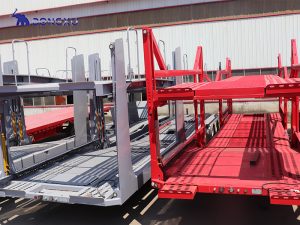Exporting 2-Axle Car Carrier Semi-Trailer to Ba...